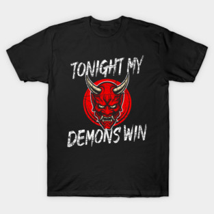 Tonight My Demons Win Red Mask Art T-Shirt