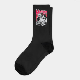Vintage Rock Misfits Band Albums Punk Tour Logo Socks