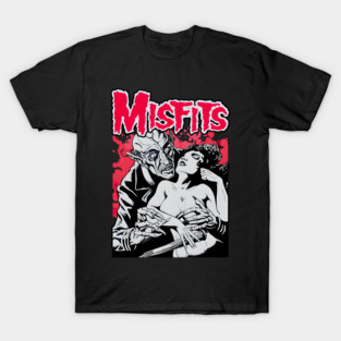 Vintage Rock Misfits Band Albums Punk Tour Logo T-Shirt