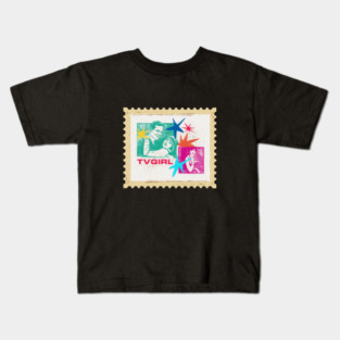 TV GIRL BAND DEATH OF A PARTY GIRL INSPIRED STAMP Kids T-Shirt