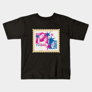TV GIRL BAND WHO REALLY CARES INSPIRED STAMP Kids T-Shirt