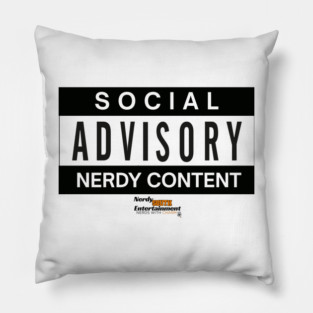 Nerdy Content Advisory Pillow