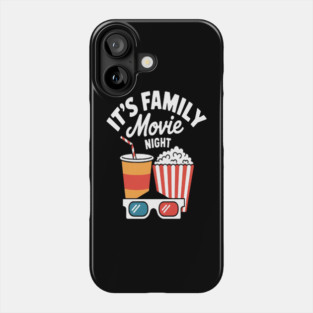 It's Family Movie Night Cinema Popcorn Film Movie Lover Phone Case