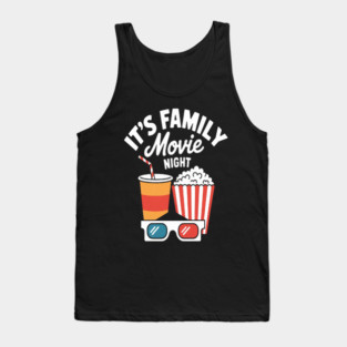 It's Family Movie Night Cinema Popcorn Film Movie Lover Tank Top