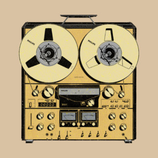 Vintage Aesthetic Reel To Reel Tape Player T-Shirt