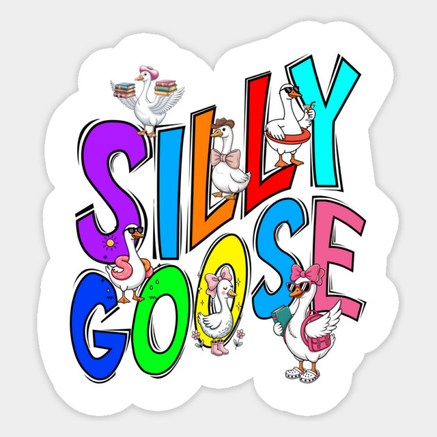 Such a Silly Goose, funny gooses being all silly Magnet by Luxinda