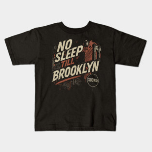 Vintage No Sleep Till Brooklyn NYC Urban Grunge Kids T-Shirt