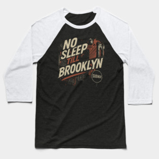 Vintage No Sleep Till Brooklyn NYC Urban Grunge Baseball T-Shirt