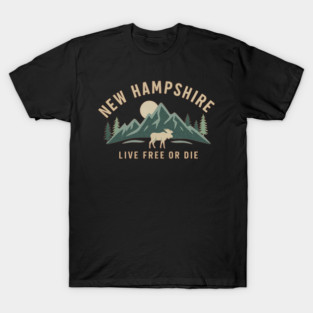 New Hampshire Live Free or Die Vintage Nature Shirt T-Shirt