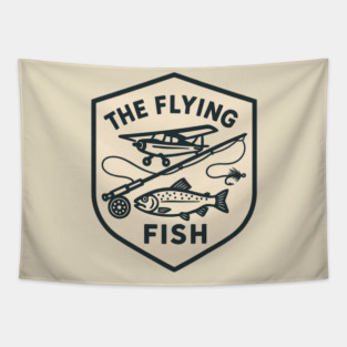 Flying Fish (Back Design) Tapestry