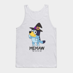 Cute Bluey Memaw Witch Halloween Tank Top