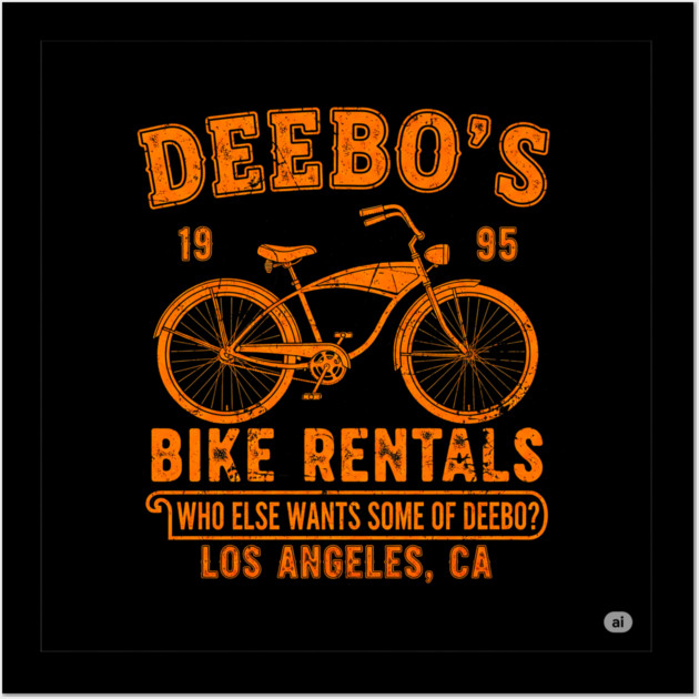 Deebos Bike Rentals 1995 Wall Art by OUTFITPAW