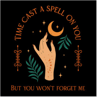 Witchy Cast A Spell On You Mystical Moon Hand Magic Shirt Posters and Art