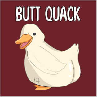 funny duck butt quack family vintage Posters and Art