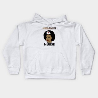 Afro Melanin Nurse, Black History African Kids Hoodie