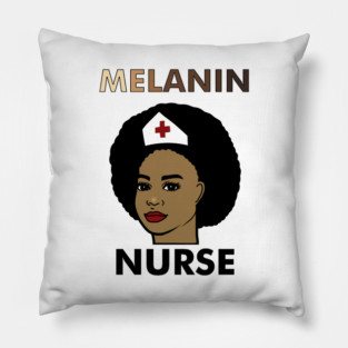 Afro Melanin Nurse, Black History African Pillow