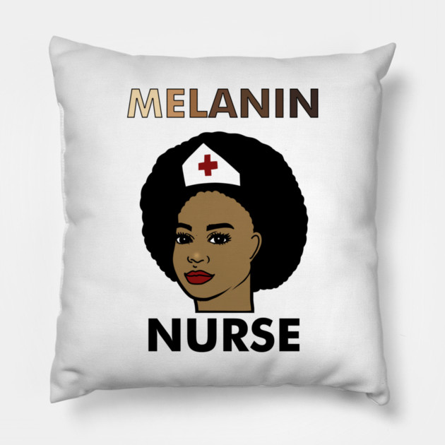 Afro Melanin Nurse, Black History African Pillow by logiamerch