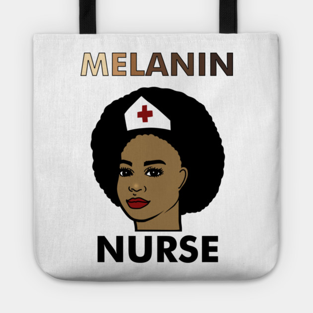 Afro Melanin Nurse, Black History African Tote by logiamerch