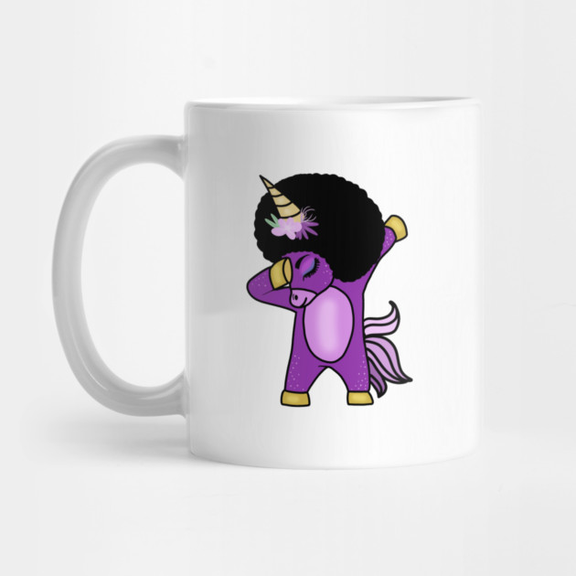 Funny Afro Unicorn Melanin dab dance by logiamerch