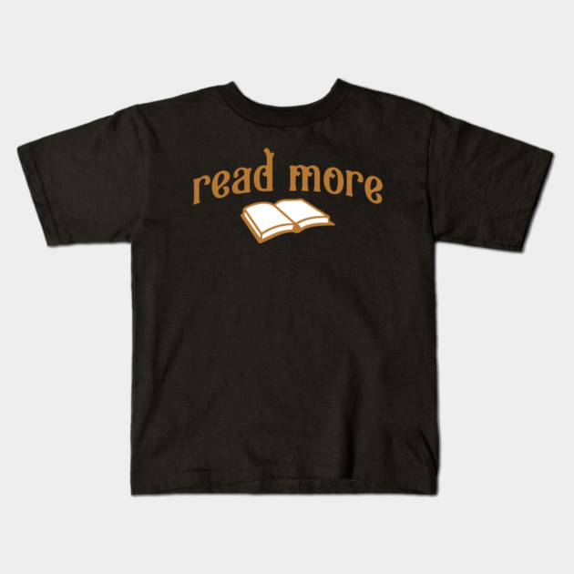 Read More – Book Lover Typography Design with Open Book Graphic Kids T-Shirt by DonWillisJrArt