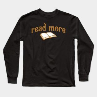 Read More – Book Lover Typography Design with Open Book Graphic Long Sleeve T-Shirt