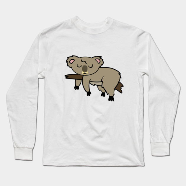 Cute Koala Bear Hanging Animal Long Sleeve T-Shirt by logiamerch