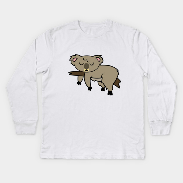 Cute Koala Bear Hanging Animal Kids Long Sleeve T-Shirt by logiamerch