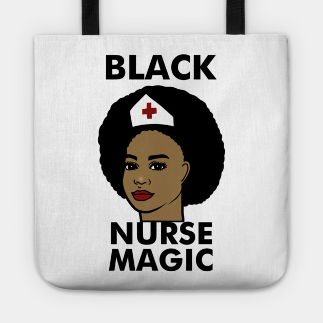 Black Nurse Magic Afro Black History Tote by logiamerch