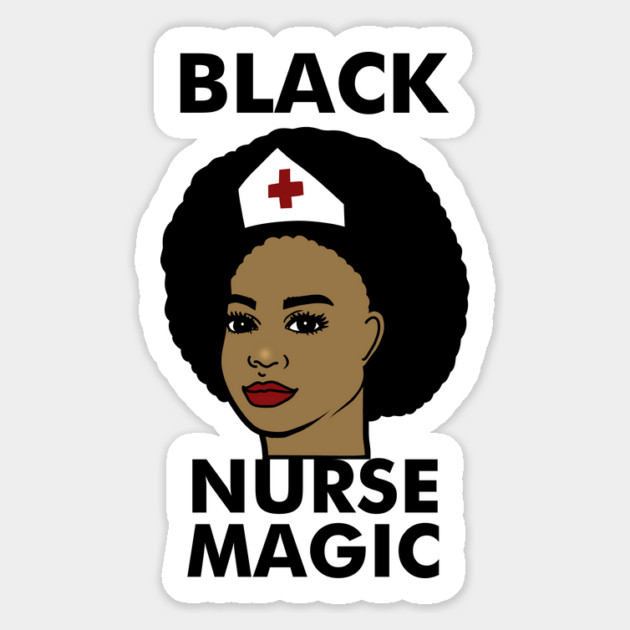 Black Nurse Magic Afro Black History Magnet by logiamerch