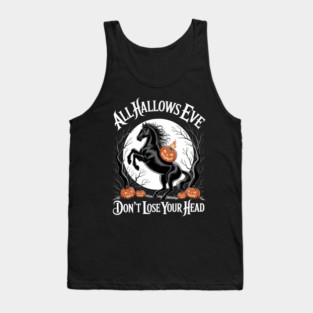 Headless Horseman Pumpkin Face Happy Halloween Sleepy Hollow Tank Top