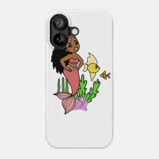 Cute Afro Mermaid Melanin Girl Phone Case