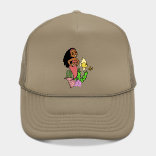 Cute Afro Mermaid Melanin Girl Hat