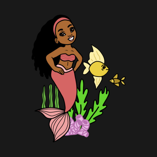 Cute Afro Mermaid Melanin Girl by logiamerch