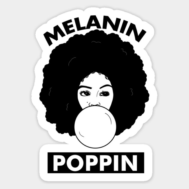 Melanin Poppin Afro Woman Black History Sticker by logiamerch