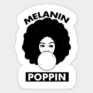 Melanin Poppin Afro Woman Black History Magnet