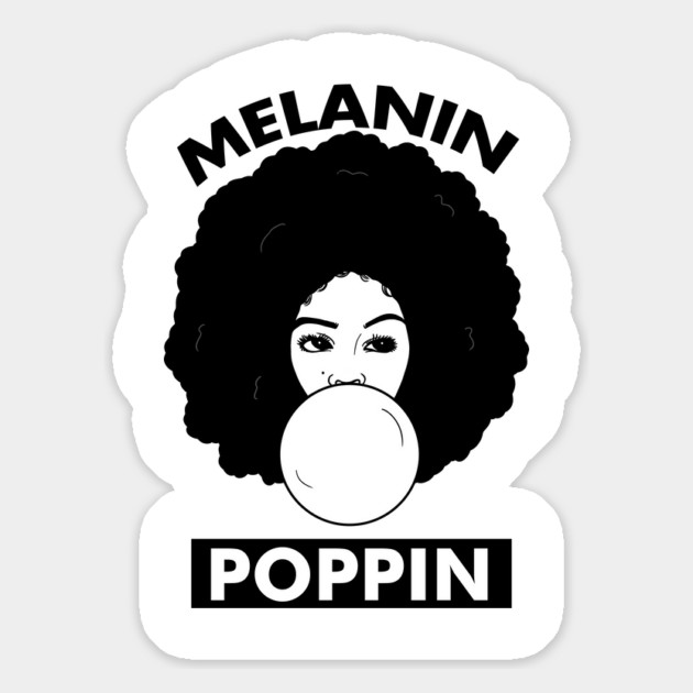 Melanin Poppin Afro Woman Black History Magnet by logiamerch