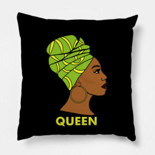 Afro African Queen Black History Melanin Pillow