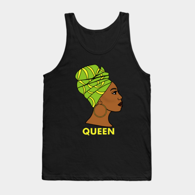 Afro African Queen Black History Melanin Tank Top by logiamerch