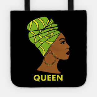 Afro African Queen Black History Melanin Tote