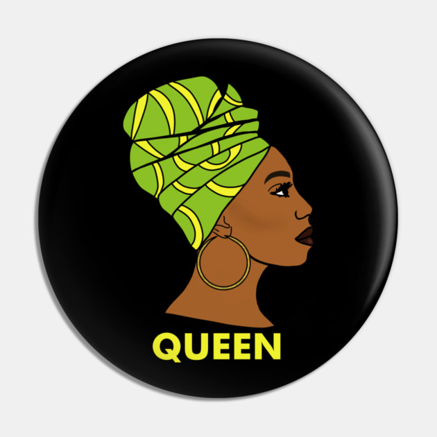 Afro African Queen Black History Melanin Pin by logiamerch