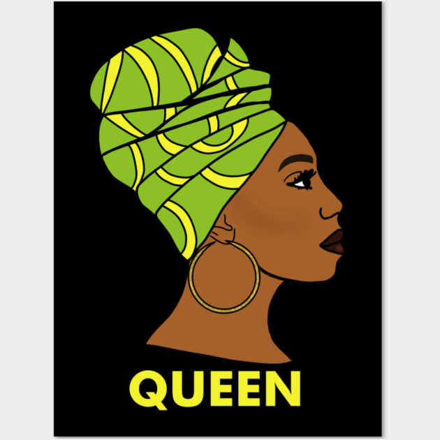 Afro African Queen Black History Melanin Wall Art by logiamerch