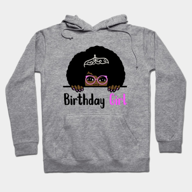 Birthday Girl Melanin Afro Hoodie by logiamerch