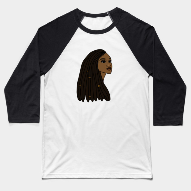 Rasta Woman African Afro Melanin Jamaican Baseball T-Shirt by logiamerch