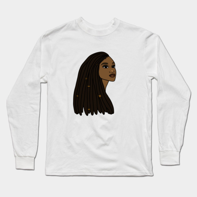 Rasta Woman African Afro Melanin Jamaican Long Sleeve T-Shirt by logiamerch
