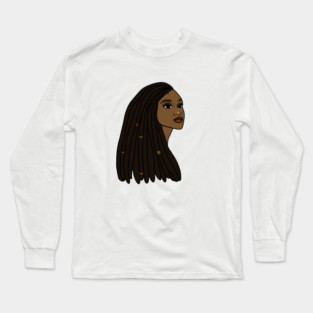 Rasta Woman African Afro Melanin Jamaican Long Sleeve T-Shirt