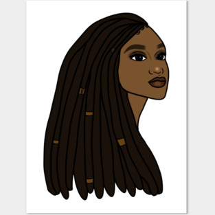 Rasta Woman African Afro Melanin Jamaican Posters and Art