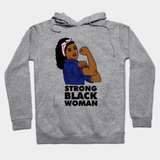 Strong Black Woman Afro African Black History Hoodie