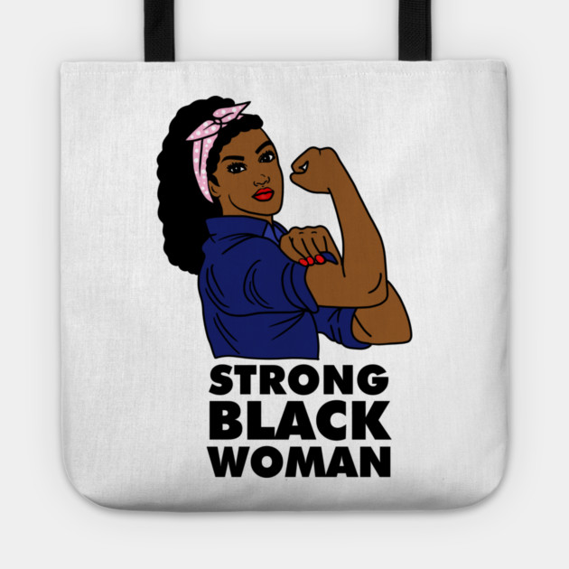 Strong Black Woman Afro African Black History Tote by logiamerch