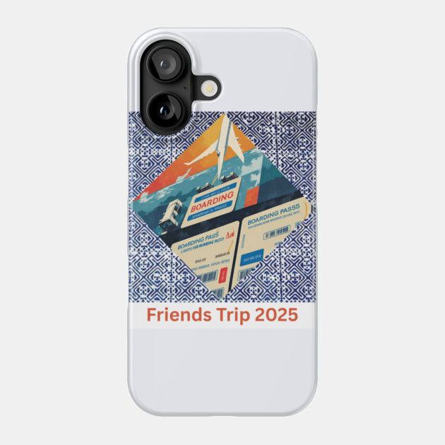 Friends Trip 2025 – Indigo Khajua Tribal Vibes Phone Case by Pimcolle