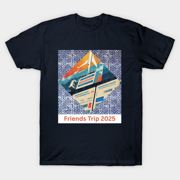 Friends Trip 2025 – Indigo Khajua Tribal Vibes T-Shirt by Pimcolle